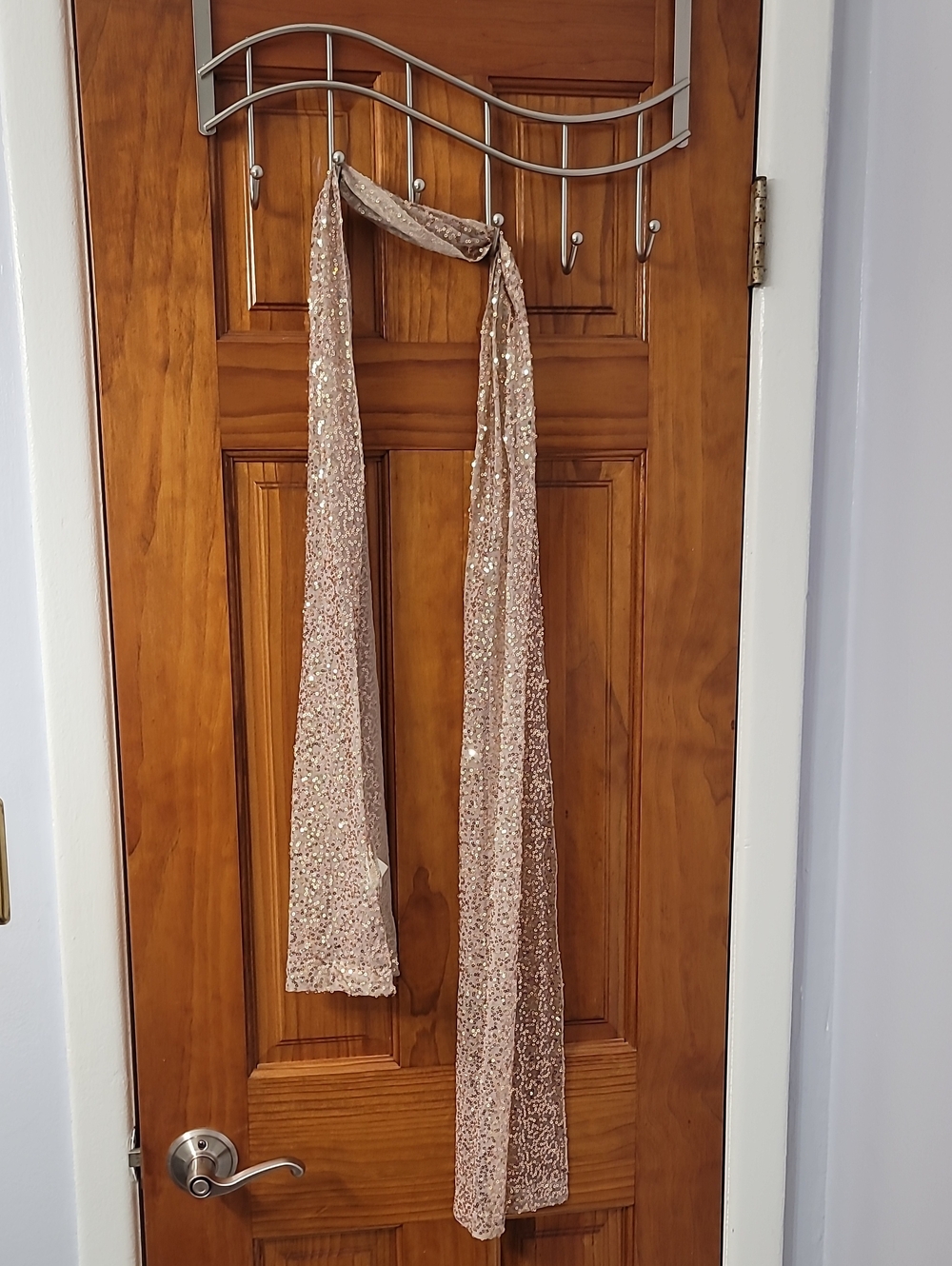 Gold Sequin Evening Scarf